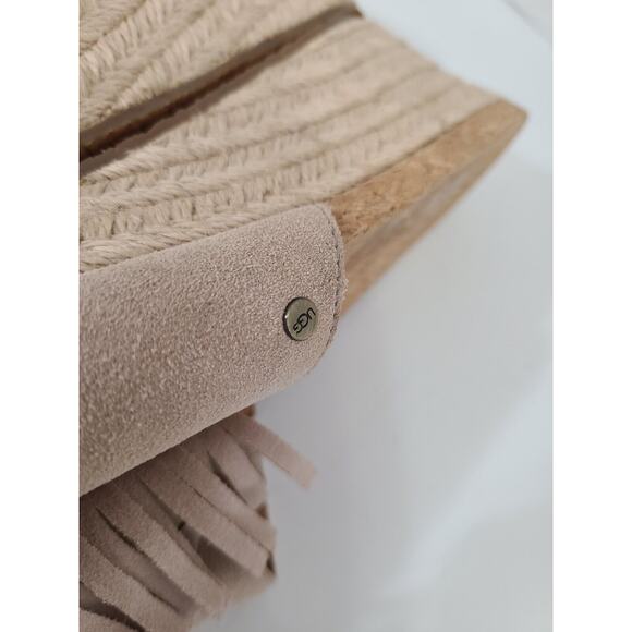 Ugg‎ Danes Fringe Suede Espadrille Wedge Sandal Size 11 - Picture 5 of 8